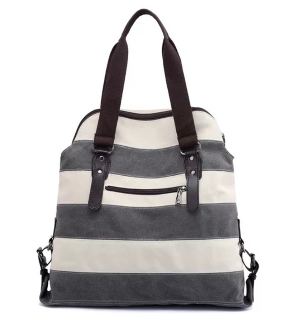 Women Canvas Shoulder Handbag Large Capacity Big Durable Shopping Bag - Image 4