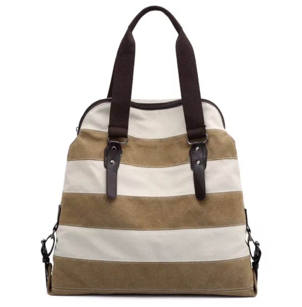 Women Canvas Shoulder Handbag Large Capacity Big Durable Shopping Bag - Image 2