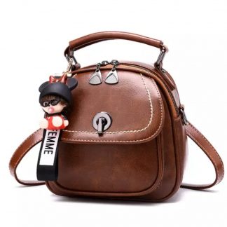 New PU Female Stylish Round Messenger Bag
