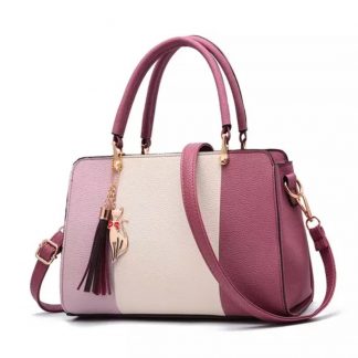 New Korean Style Women Large Capacity PU Shoulder Handbag